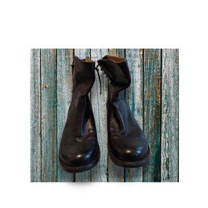 Women's Black Frye Short Boots Carmen Back Lace Size 8.5